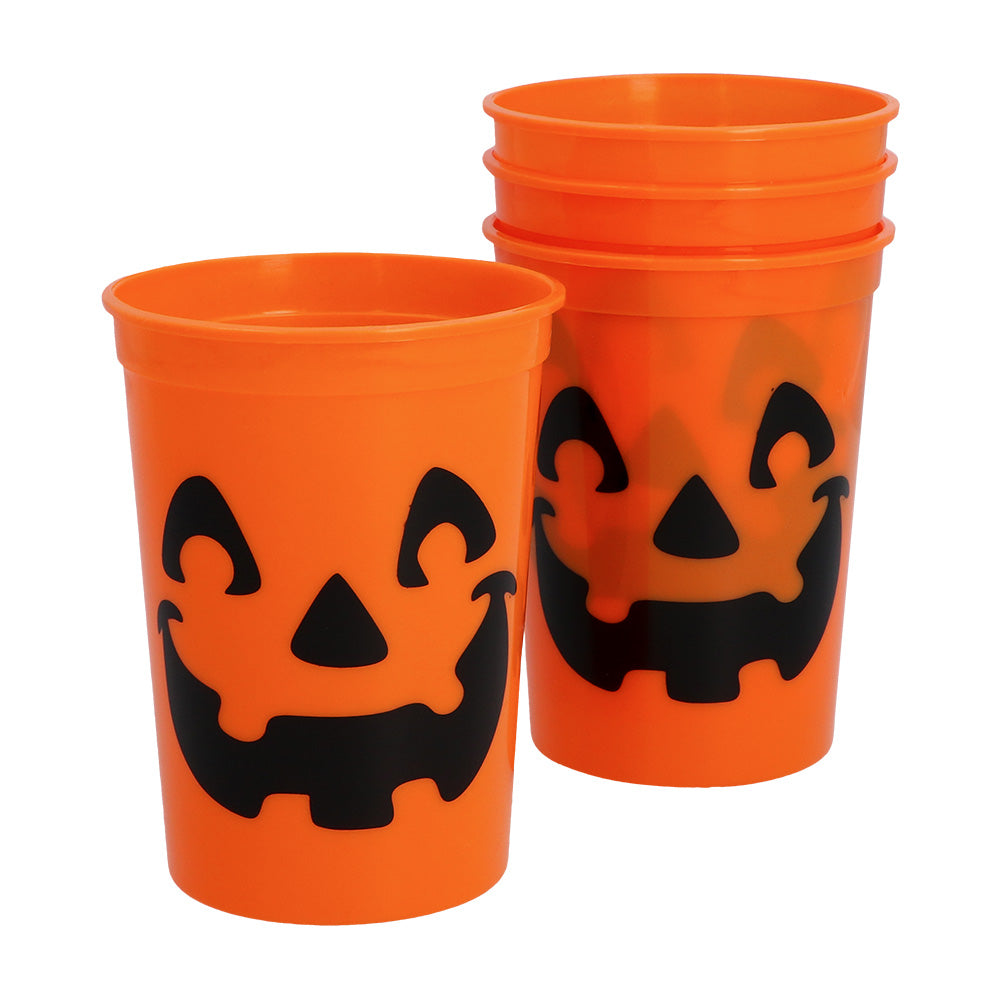 Gobelets Jack-o'-Lantern Halloween 300ml - Citrouille Souriante