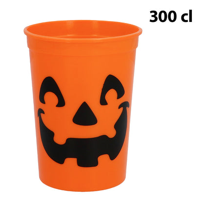 Gobelets Jack-o'-Lantern Halloween 300ml - Citrouille Souriante