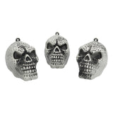 Set 3 Crânes Décoratifs Halloween Pendentifs Pointillés