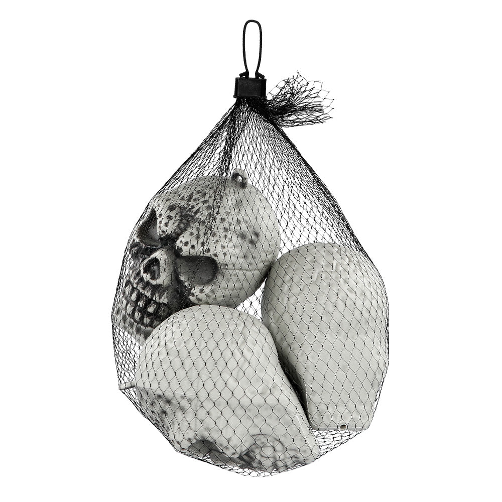 Set 3 Crânes Décoratifs Halloween Pendentifs Pointillés