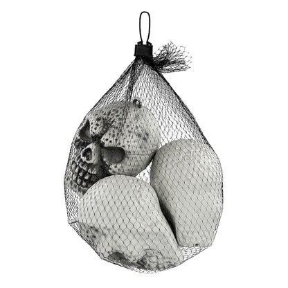 Set 3 Crânes Décoratifs Halloween Pendentifs Pointillés