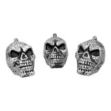 Pendentif Crâne Argenté Halloween - Set de 3 Pièces