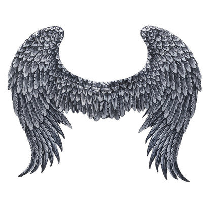 Ailes d'Ange Gris Detaillées - Déguisement Céleste