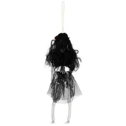 Décoration Squelette Noir - Figurine Suspendue Gothique