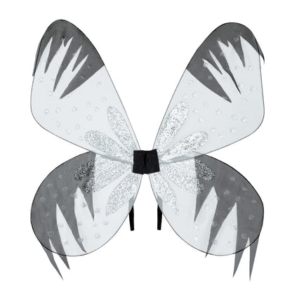 Ailes de Fée Scintillantes Grises et Blanches - Accessoire Déguisement