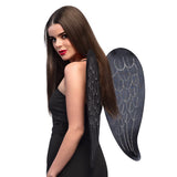 Ailes d'Ange Noires à Paillettes - Déguisement Ailes Adulte