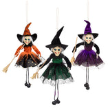 Sorcière Suspendue Halloween - Décoration Volante 3 Couleurs