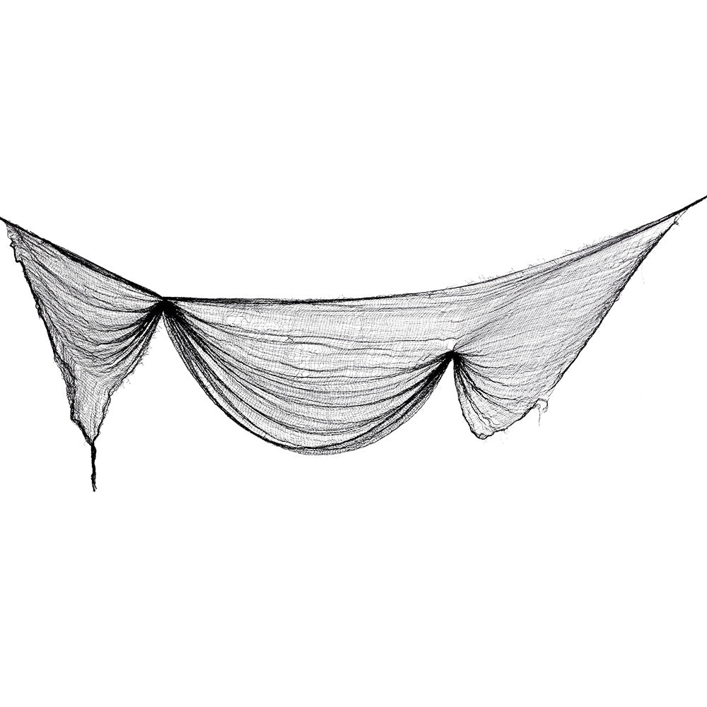Filet de Pêche Noir Décoration 1,8 x 0,75 m - Ambiance Pirate