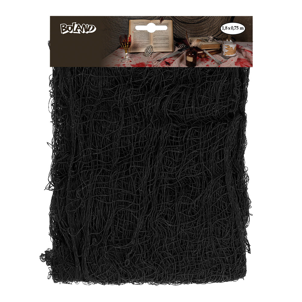 Filet de Pêche Noir Décoration 1,8 x 0,75 m - Ambiance Pirate