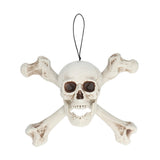 Crâne et Os Pirate Blanc - Décoration Halloween Suspendue