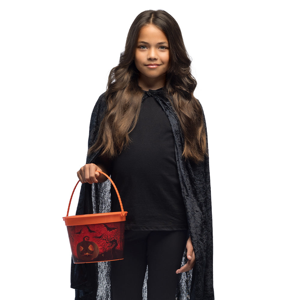 Panier Halloween Jack-O-Lanterne Rouge | Accessoire Enfant