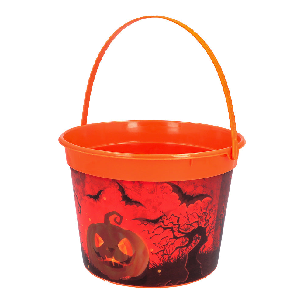 Panier Halloween Jack-O-Lanterne Rouge | Accessoire Enfant