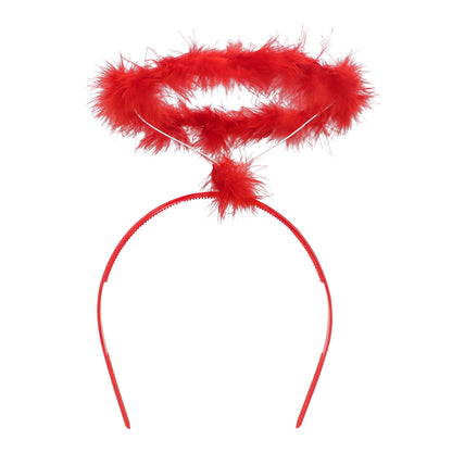 Kit Ailes d'Ange Rouge avec Auréole - Accessoire Déguisement Céleste
