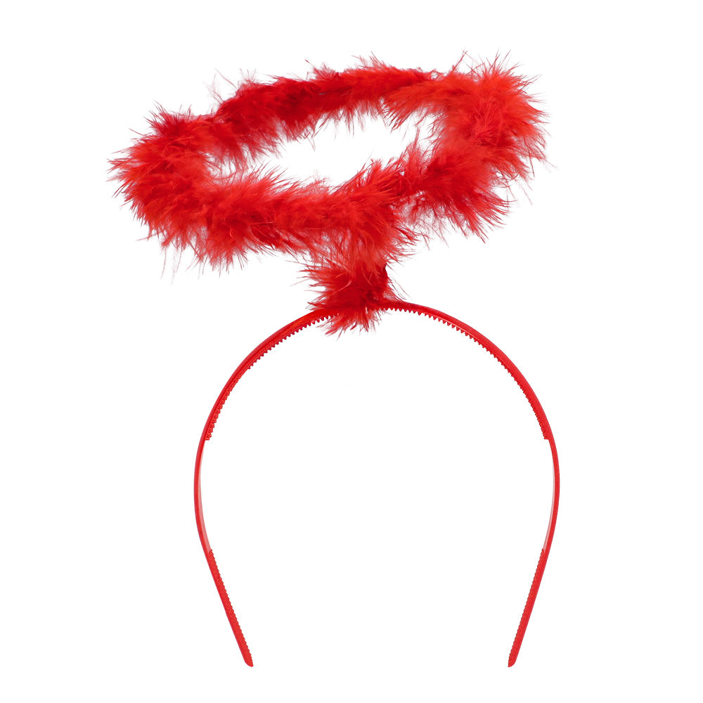 Kit Ailes d'Ange Rouge avec Auréole - Accessoire Déguisement Céleste