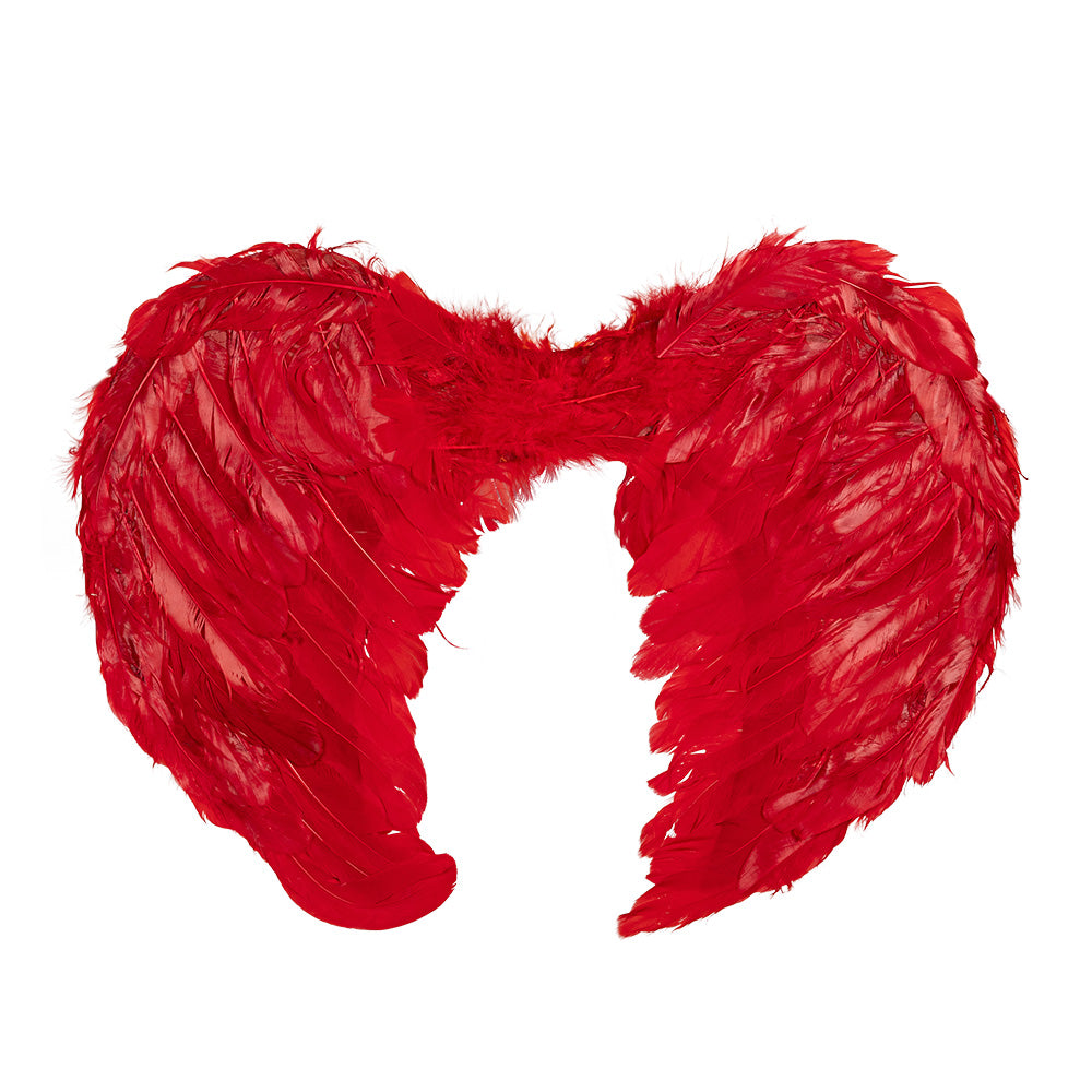 Kit Ailes d'Ange Rouge avec Auréole - Accessoire Déguisement Céleste