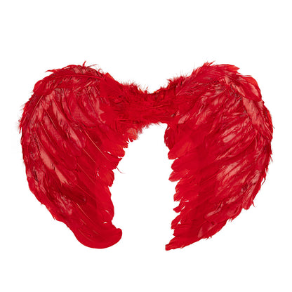 Kit Ailes d'Ange Rouge avec Auréole - Accessoire Déguisement Céleste