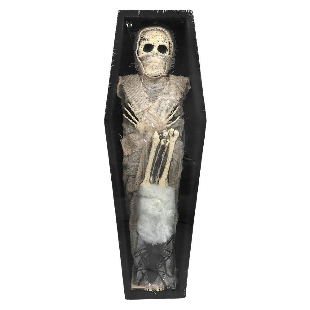 Cercueil Momie Halloween Deluxe - Décoration Complète avec Accessoires