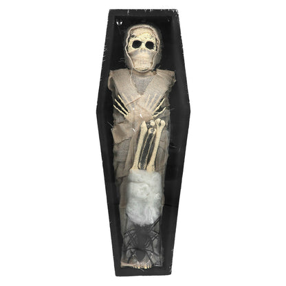 Cercueil Momie Halloween Deluxe - Décoration Complète avec Accessoires