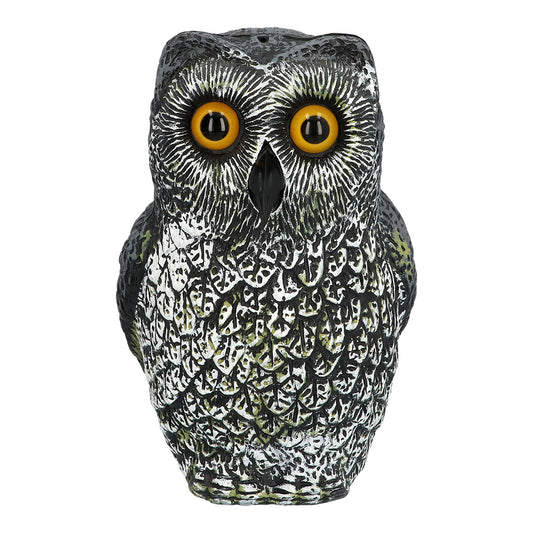 Hibou Effrayant Gris - Décoration Halloween Réaliste