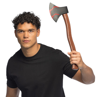 Hache Halloween Noire et Rouge 49 cm - Accessoire Déguisement