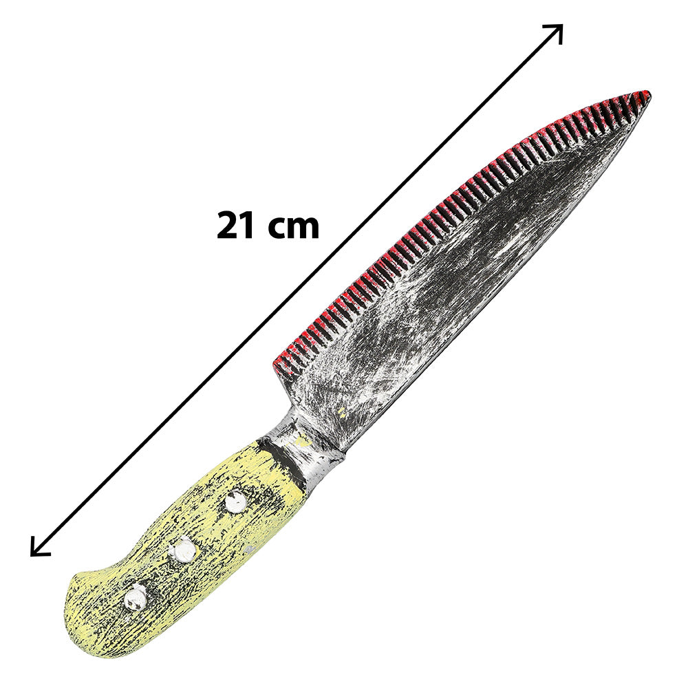 Couteau de Zombie Sanglant 21cm - Accessoire Halloween Effrayant