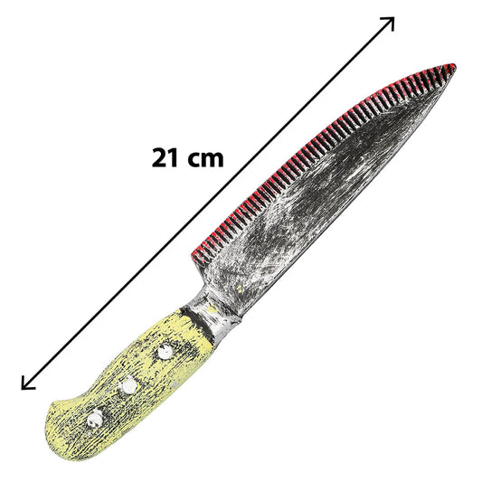 Couteau de Zombie Sanglant 21cm - Accessoire Halloween Effrayant