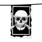Guirlande Crâne et Os Pirate - Décoration Halloween Noir Blanc