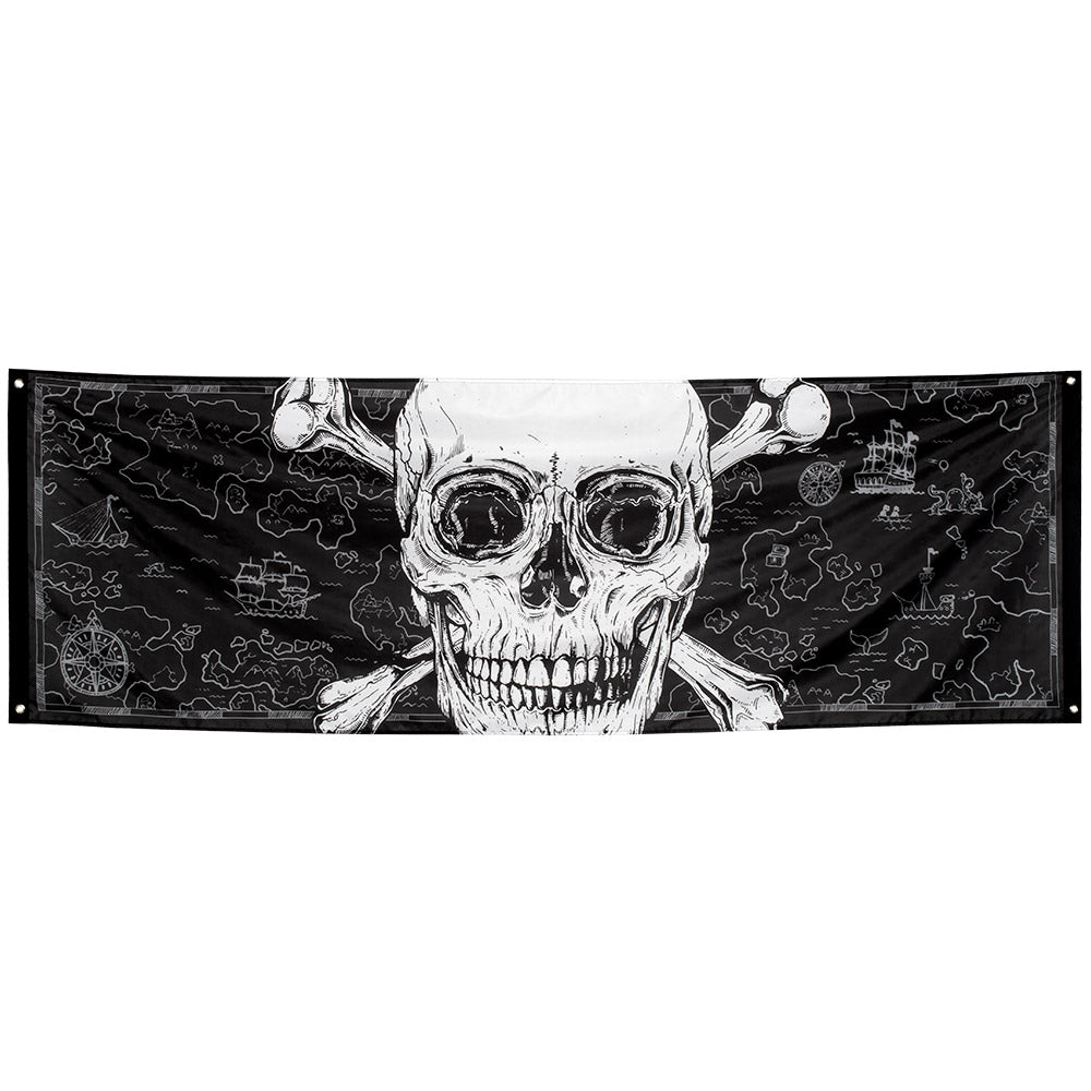 Bannière Pirate Crâne et Crossbones - Décoration Anniversaire
