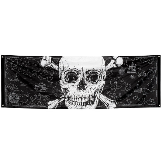 Bannière Pirate Crâne et Crossbones - Décoration Anniversaire