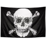 Drapeau Pirate Crâne et Tibias - Décoration Halloween