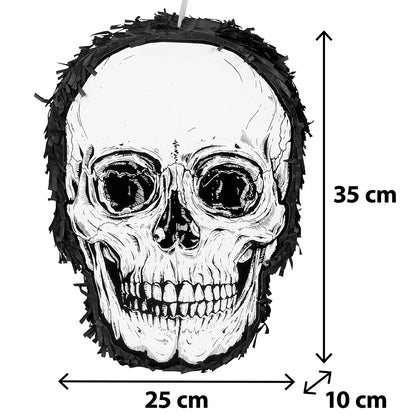 Piñata Tête de Mort - Décoration Halloween Festive 35cm
