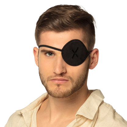 Loup Pirate Noir avec Bandeau - Accessoire Déguisement Adulte