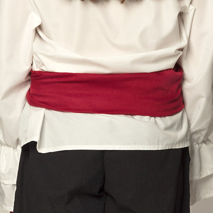 Costume Pirate Swashbuckler - Bandeau Rouge & Chemise Blanche