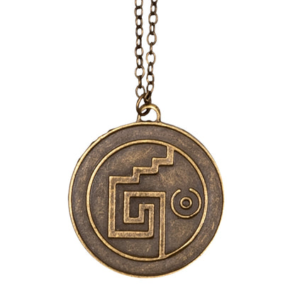 Collier Pirate Aztèque - Pendentif Crâne Doublé Chaîne