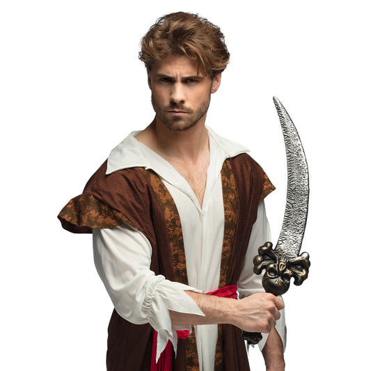 Épée Pirate Cimeterre avec Manche Crâne - Accessoire Déguisement
