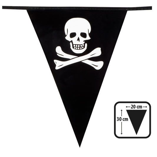 Guirlande Pirate Crâne et Tibias Croisés - Décoration Halloween