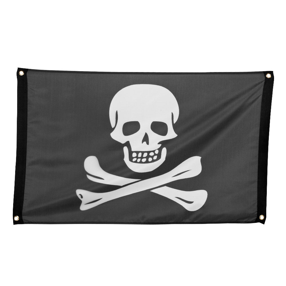 Drapeau Pirate Crâne et Os Croisés - Décoration Halloween