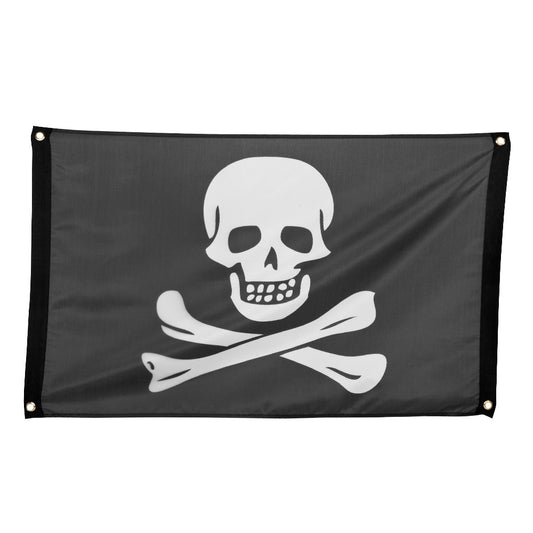 Drapeau Pirate Crâne et Os Croisés - Décoration Halloween
