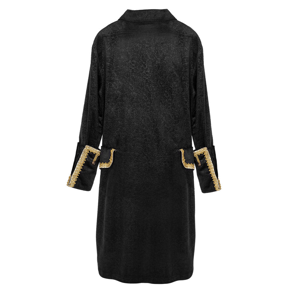 Manteau Pirate Noir et Or - Déguisement Adulte Luxe