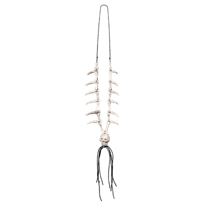 Collier Squelette Bones Ailes Halloween - Accessoire Gothique