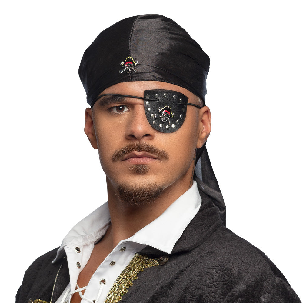 Kit Pirate Enfant - Bandana, Patch Oeil & Chapeau Noir