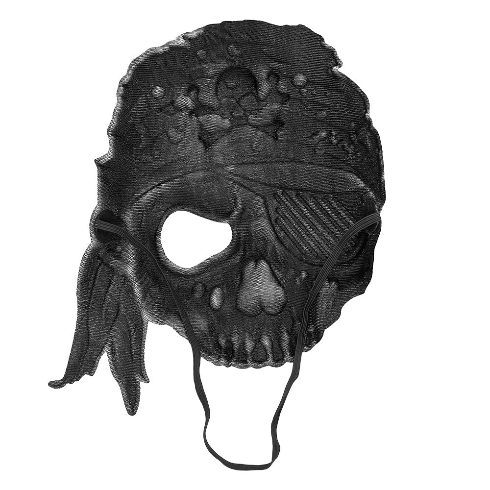 Masque Pirate Crâne Jaune avec Bandana Rouge - Halloween