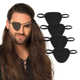 Lot 4 Cache-œils Pirate Noir - Accessoire Déguisement