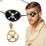 Set Pirate 2 pièces : Loup et Boucles d'oreilles Crâne