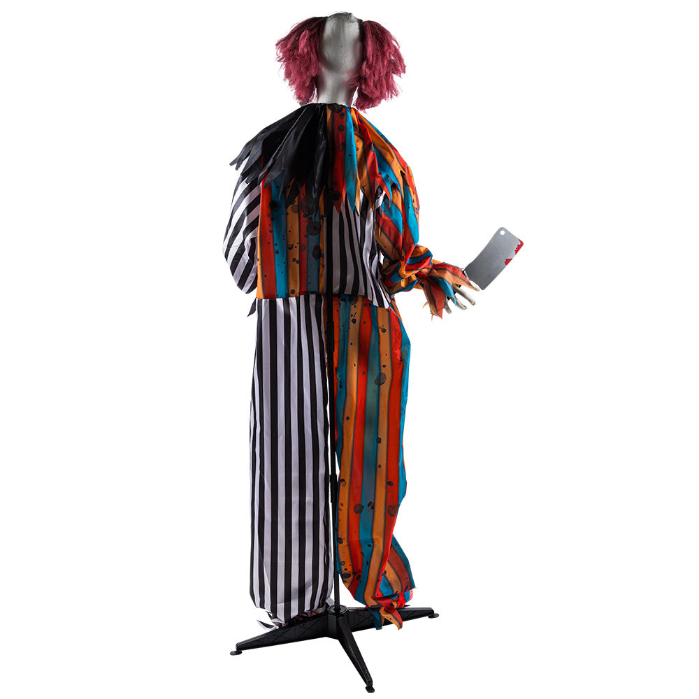 Clown Tueur Animé 175cm - Décoration Halloween Lumière et Son