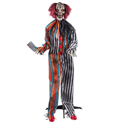 Clown Tueur Animé 175cm - Décoration Halloween Lumière et Son