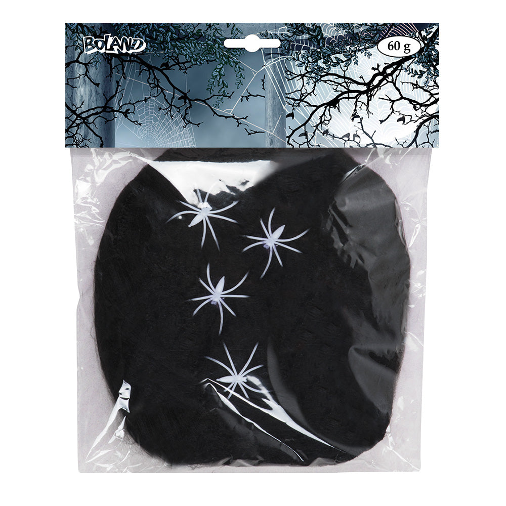 Toile d'Araignée Halloween avec Araignées - 60g Décor Festif