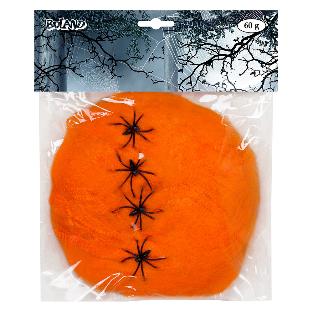 Toile d'Araignée Halloween avec Araignées - 60g Décor Festif