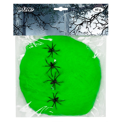 Toile d'Araignée Halloween avec Araignées - 60g Décor Festif