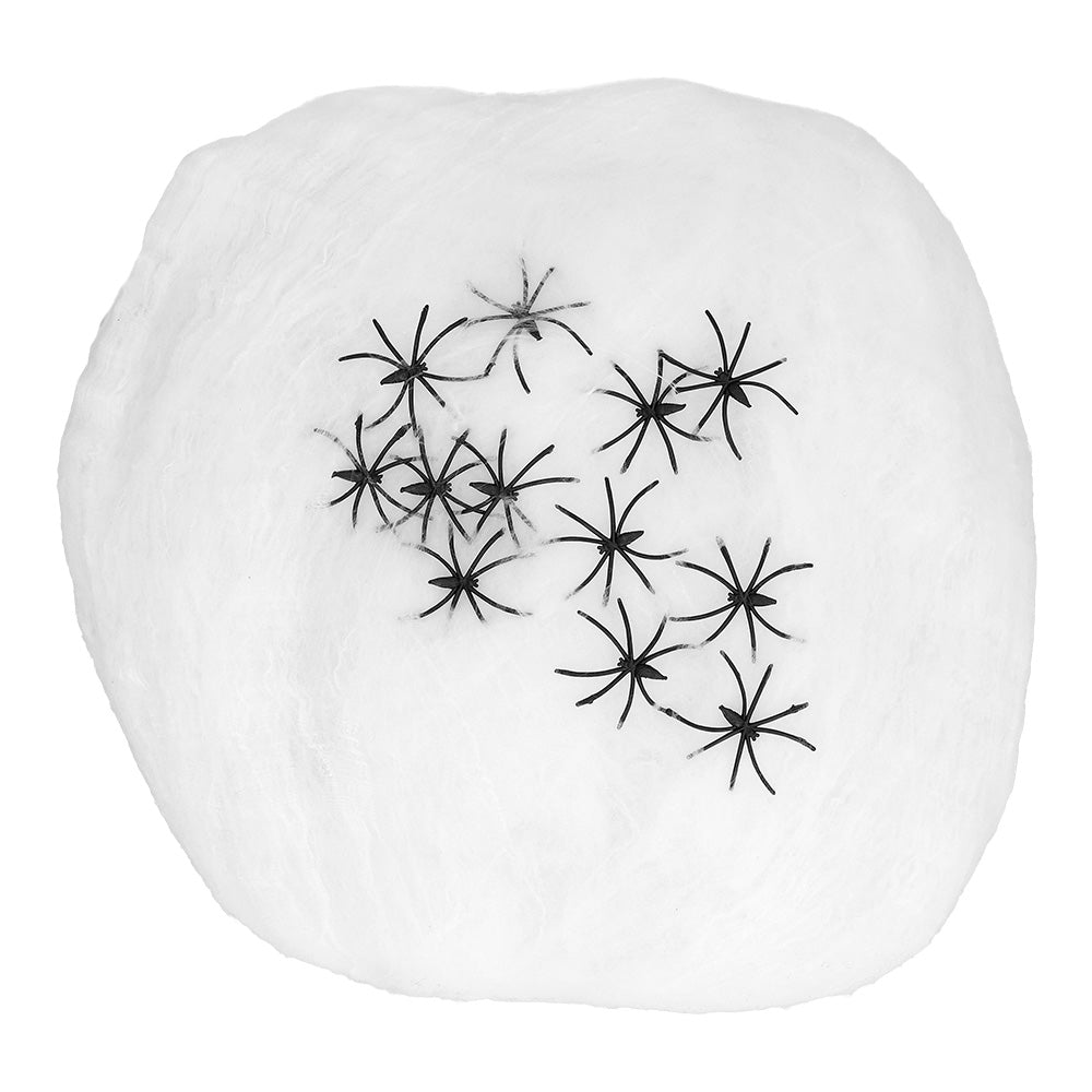 Toile d'araignée avec Araignées - Décoration Halloween 500g